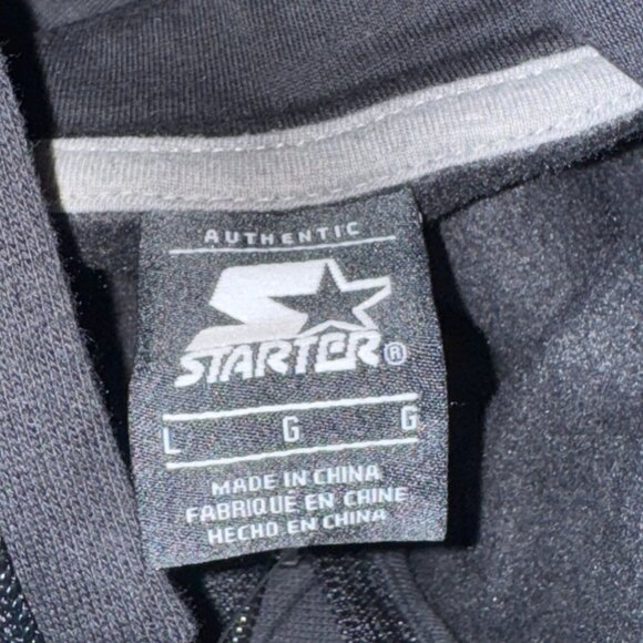 Starter Black Full-Zip Hoodie Sweatshirt L - Picture 4 of 4